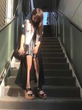 「Alexander Wang」｜「アイテム（パンツ）」を使った、Riiiiicoさん（レディース・153cm）の夏コーディネート
