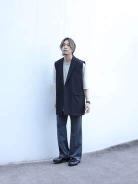 「コーディネート」｜「アイテム（その他アウター）」を使った、ともむらんさん（メンズ・166cm）の夏コーディネート