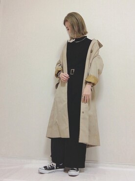 「スプリングSENSEOFPLACE」｜「アイテム（ジャケット/アウター）」を使った、HITOMIさん（レディース・155cm）の冬コーディネート