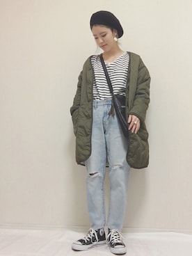 「スプリングSENSEOFPLACE」｜HITOMIさん（レディース・155cm）の春コーディネート