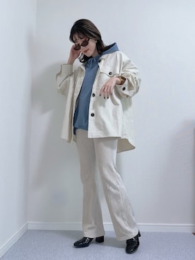「clear（クリア）のアイテム（その他アウター）」を使った、HITOMIさん（レディース・155cm）の春コーディネート