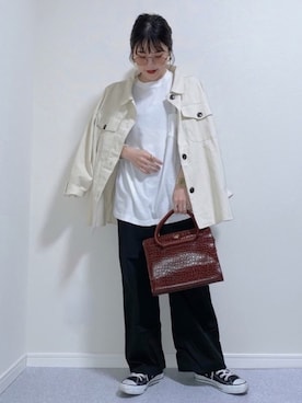「clear（クリア）のアイテム（その他アウター）」を使った、HITOMIさん（レディース・155cm）の春コーディネート