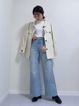 「clear（クリア）のアイテム（その他アウター）」を使った、HITOMIさん（レディース・155cm）の春コーディネート