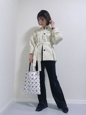 「clear（クリア）のアイテム（その他アウター）」を使った、HITOMIさん（レディース・155cm）の春コーディネート