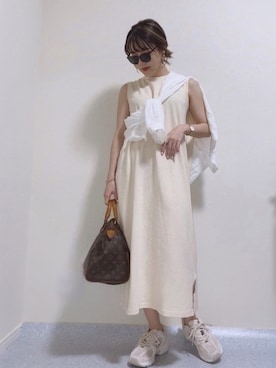 「ダニエルウェリントン」｜「アイテム（ワンピース/ドレス）」を使った、HITOMIさん（レディース・155cm）の夏コーディネート