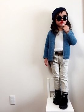 「ZARA KIDSのアイテム（ブルゾン）」を使った、ai＊suzuさん（キッズ・100cm）の春コーディネート