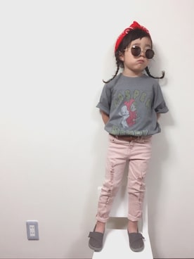 「TOMS（トムス）のアイテム（シューズ）」を使った、ai＊suzuさん（キッズ・100cm）の春コーディネート
