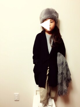 「COMME CA ISM（コムサイズム）のアイテム（その他アウター）」を使った、ai＊suzuさん（キッズ・110cm）の秋コーディネート