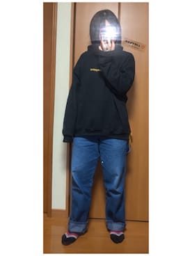 「POINTER BRAND（ポインターブランド）のアイテム（パンツ）」を使った、YUZUKIさん（レディース・173cm）の冬コーディネート