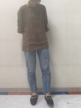 「ペタンコ靴」｜smzさん（レディース・155cm）の秋コーディネート
