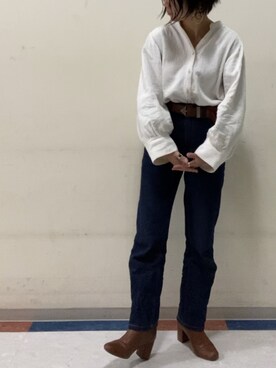 「sango（sango）のアイテム（パンツ）」を使った、smzさん（レディース・155cm）の冬コーディネート