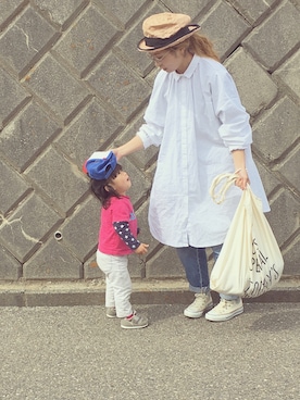 「MAISON DE REEFUR（メゾンドリーファー）のアイテム（ハット）」を使った、ちゅーみさん（レディース・151cm）の春コーディネート