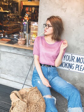 菅澤麻華さん(レディース・161cm)の夏コーディネート