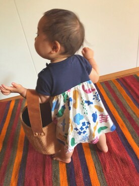 「kladskap（クレードスコープ）のアイテム（ワンピース/ドレス）」を使った、UTA さん（キッズ・70cm）の夏コーディネート