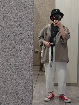 Kangol カンゴール のハット ブラック系 を使ったレディース人気ファッションコーディネート Wear