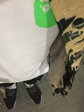 「A BATHING APE（アベイシングエイプ）のアイテム（マウンテンパーカー）」を使った、u_taさん（メンズ・168cm）の冬コーディネート