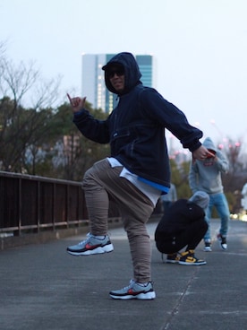 「アイテム（マウンテンパーカー）」を使った、u_taさん（メンズ・168cm・20代）の冬コーディネート