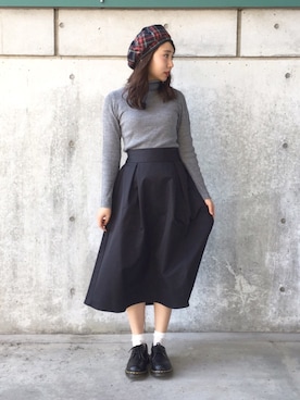 「GRANDEDGE（グランドエッジ）のアイテム」を使った、💘さん（レディース・157cm）の秋コーディネート