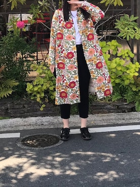 「E hyphen world gallery MANIA（イーハイフンワールドギャラリーマニア）のアイテム（ジャケット/アウター）」を使った、ゆきんこさん（レディース・160cm）の春コーディネート