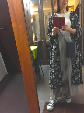 「marjour（マージュール）のFAKE LEATHER SACOCHE（ショルダーバッグ）」を使った、２⭐️（4:50起床21:50就寝）さん（レディース・155cm）の春コーディネート