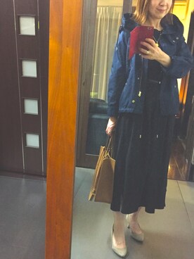 「marjour（マージュール）のアイテム（ワンピース）」を使った、２⭐️（4:50起床21:50就寝）さん（レディース・155cm）の春コーディネート