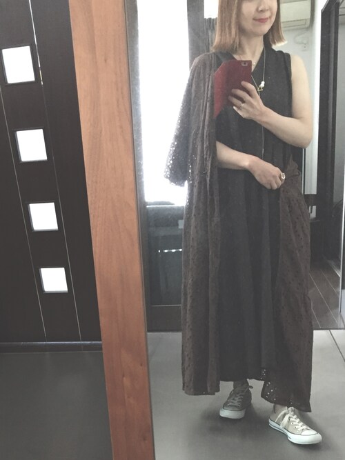 無印良品 ムジルシリョウヒン のワンピース ドレスを使ったレディース人気ファッションコーディネート Sciaky