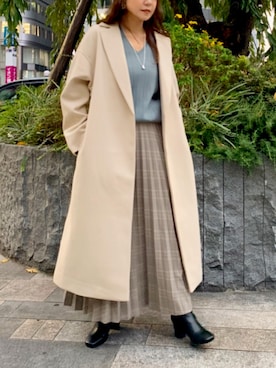 「crie conforto（クリーコンフォルト）のアイテム（アクセサリー）」を使った、crie_shizukaさん（レディース・155cm）の秋コーディネート