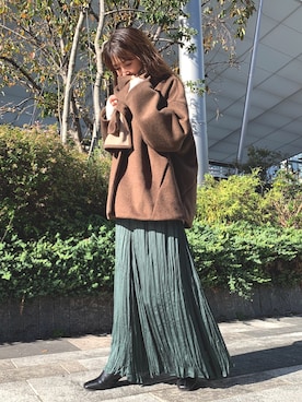 「crie conforto（クリーコンフォルト）のアイテム（ジャケット/アウター）」を使った、crie_shizukaさん（レディース・155cm）の秋コーディネート