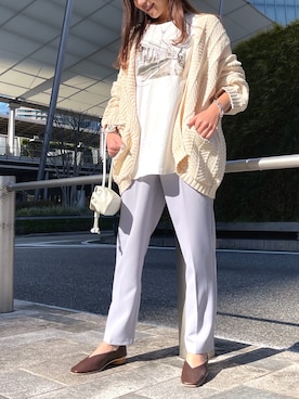「crie conforto（クリーコンフォルト）のアイテム（アクセサリー）」を使った、crie_shizukaさん（レディース・155cm）の冬コーディネート