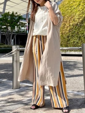 「crie conforto（クリーコンフォルト）のアイテム（ジャケット/アウター）」を使った、crie_shizukaさん（レディース・155cm）の春コーディネート