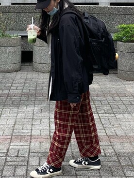 「school」｜「アイテム（ジャケット/アウター）」を使った、100さん（レディース・165cm）の春コーディネート
