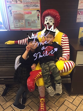 「マクドナルド」｜「アイテム（その他）」を使った、☺︎アイリオ☺︎さん（キッズ・100cm）の冬コーディネート