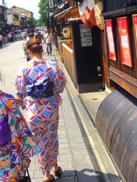 「Handmade（ハンドメイド）のアイテム（ピアス（両耳用）、その他）」を使った、☺︎さん（レディース・164cm）の夏コーディネート