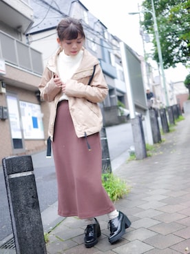 「秋のブラウンスタイル」｜「アイテム（マウンテンパーカー）」を使った、yukariさん（レディース・151cm）の秋コーディネート