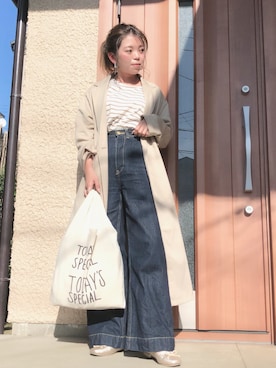 「アイテム（トレンチコート）」を使った、yukariさん（レディース・151cm・20代）の春コーディネート