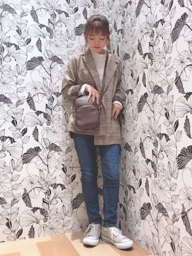 「Green　Parks（グリーンパークス）のアイテム（ブルゾン）」を使った、yukariさん（レディース・151cm）の秋コーディネート