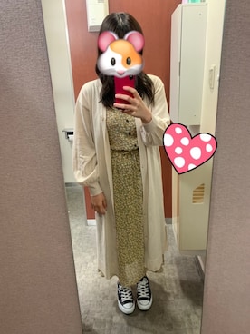 「料理教室コーデ」｜「アイテム（ワンピース/ドレス）」を使った、みわさん（レディース・157cm）の春コーディネート