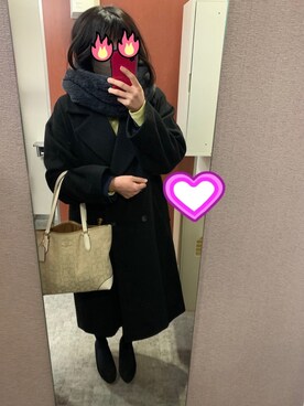 「URBAN RESEARCH（アーバンリサーチ）のアイテム（ネックウォーマー/スヌード）」を使った、みわさん（レディース・157cm）の冬コーディネート