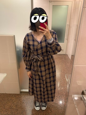 「料理教室コーデ」｜みわさん（レディース・157cm）の冬コーディネート