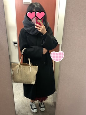 「URBAN RESEARCH（アーバンリサーチ）のアイテム（ネックウォーマー/スヌード）」を使った、みわさん（レディース・157cm）の冬コーディネート