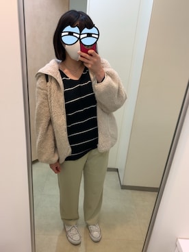 「料理教室コーデ」｜みわさん（レディース・157cm）の冬コーディネート