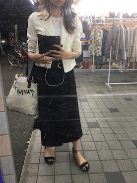 「Sens de vie（サンスドゥウ゛ィ）のアイテム」を使った、miiisuさん（レディース・161cm）の春コーディネート