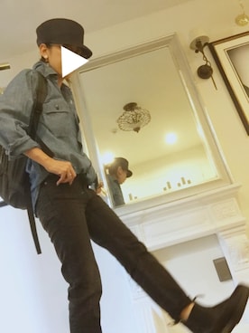 「Blundstone（ブランドストーン）のBlundstone/ブランドストーン　ｻｲﾄﾞｺﾞｱﾌﾞｰﾂ Men's（ブーツ）」を使った、はま☺︎めしさん（レディース・158cm）の夏コーディネート