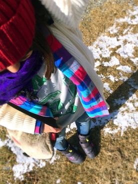 「アイテム（メッセンジャーバッグ、グレー系）」を使った、azulさん（レディース・163cm）の冬コーディネート