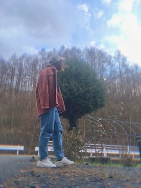 「マムジーンズ」｜azulさん（レディース・163cm）の冬コーディネート