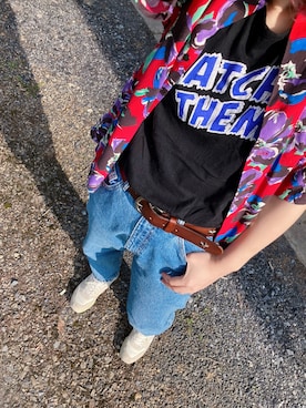 「アロハシャツ」｜azulさん（レディース・163cm）の夏コーディネート