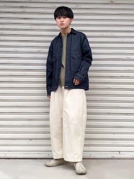 「STUDIO NICHOLSON（スタジオニコルソン）のアイテム（ジャケット/アウター）」を使った、Shotaさん（メンズ・174cm）の冬コーディネート