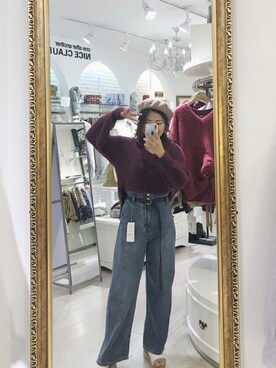 「NICE CLAUP（ナイスクラップ）のアイテム（ハンチング/ベレー帽）」を使った、AX1n派さん（レディース・164cm）の秋コーディネート