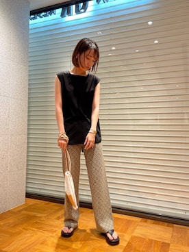 「URBAN RESEARCH（アーバンリサーチ）のアイテム（バングル/リストバンド）」を使った、hironaさん（レディース・161cm）の夏コーディネート