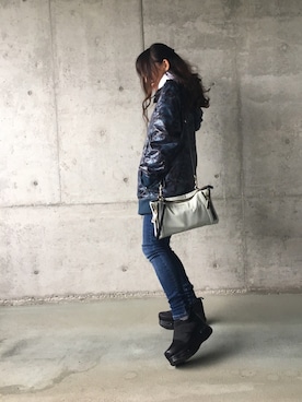 「平成最後のWEARISTAセンバツ」｜「アイテム（マウンテンパーカー）」を使った、ayase☺︎* 相互さん（レディース・153cm）の春コーディネート
